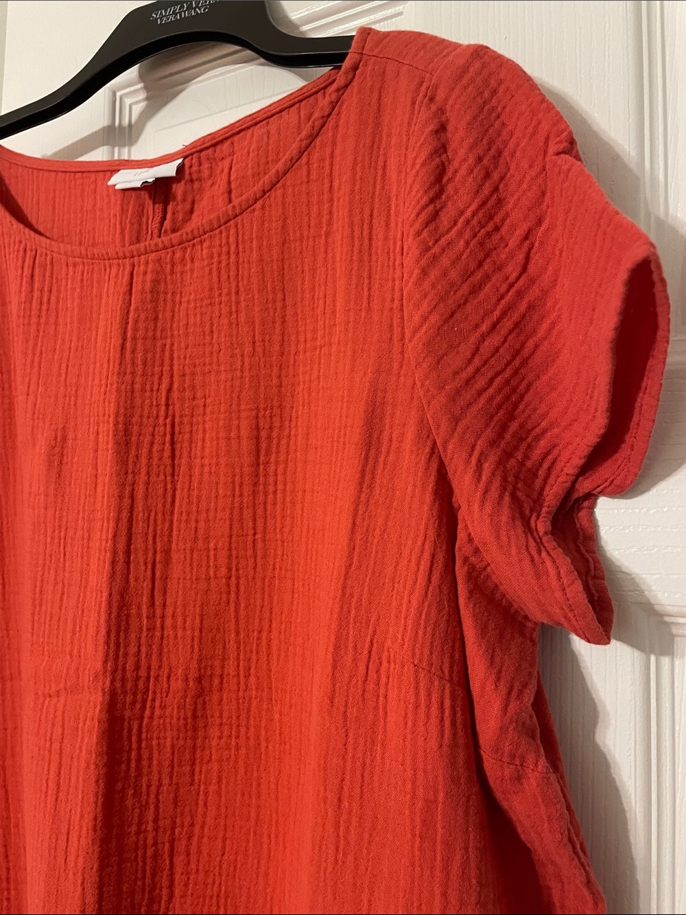 J.Jill 100% cotton guaze lightweight salmon color short sleeve top